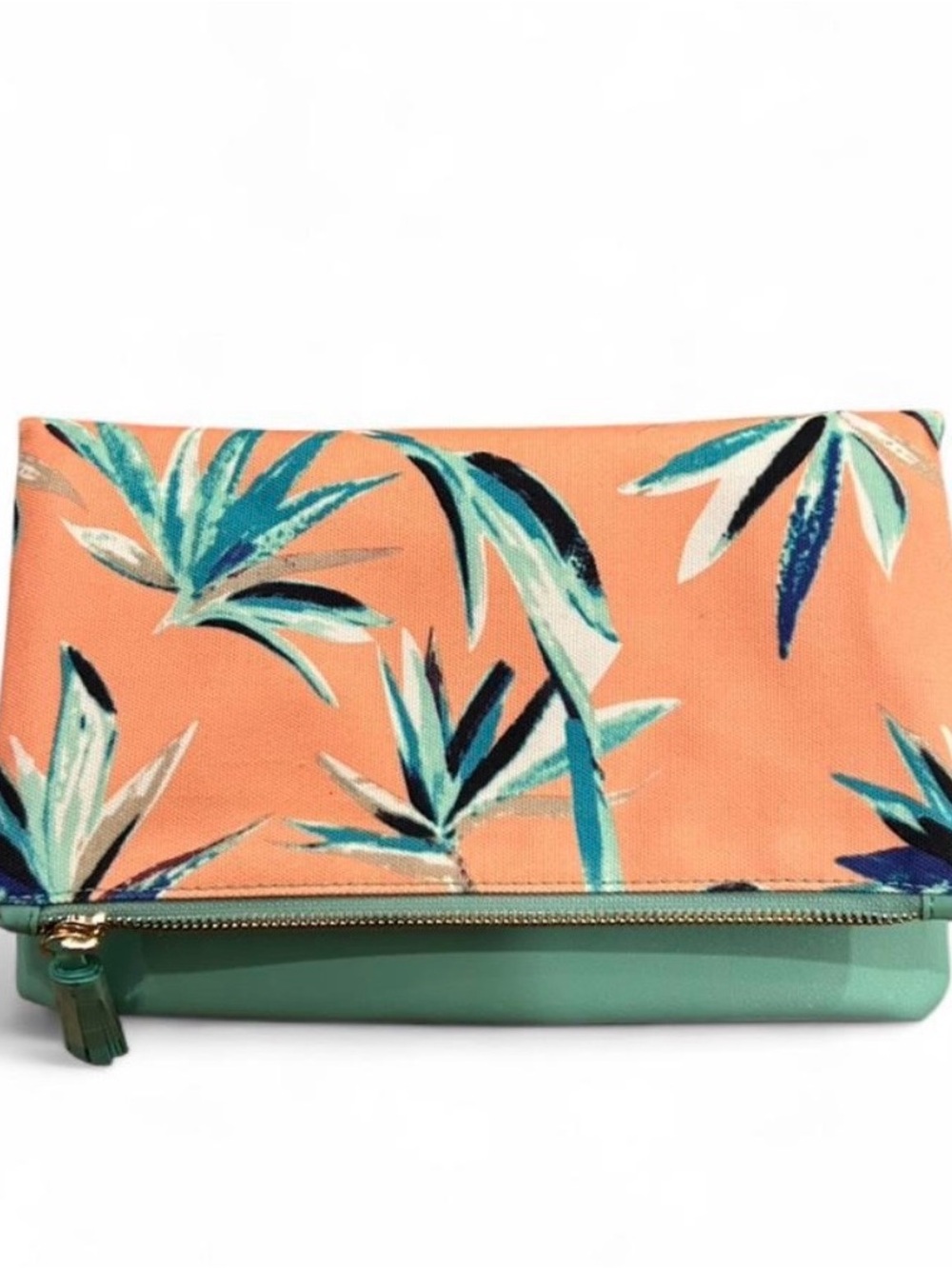 Rachel Pally Reversible Paradise Coral Mint Clutch